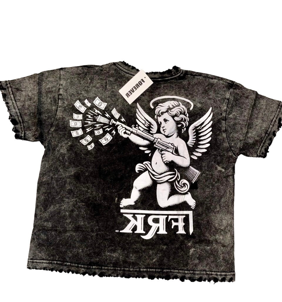 Toddler Cream and White Wash T-Shirt